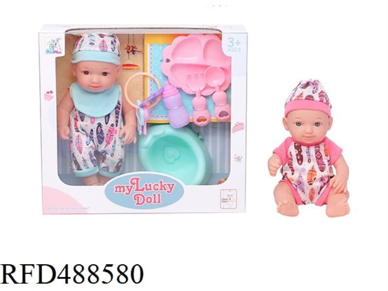 FULLY COATED 10 INCH LUCKY DOLL (2 MIXED)