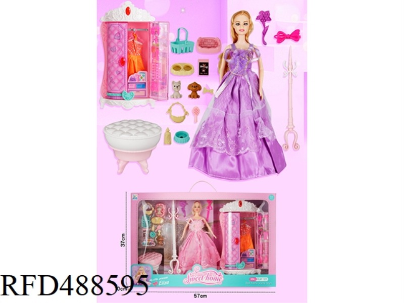 STYLISH WARDROBE WITH 11.5-INCH REAL BODY BARBIE