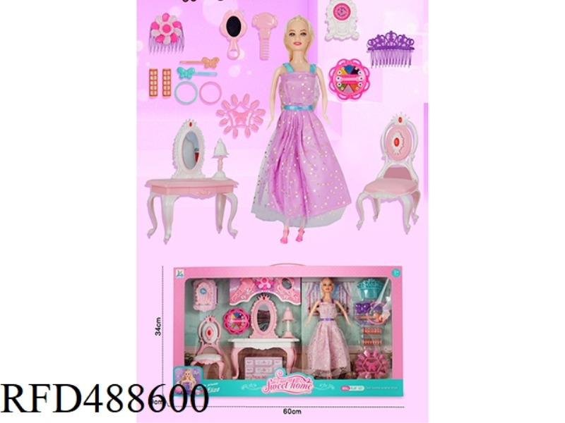 COMB TABLE WITH 11-JOINT SOLID BODY BARBIE