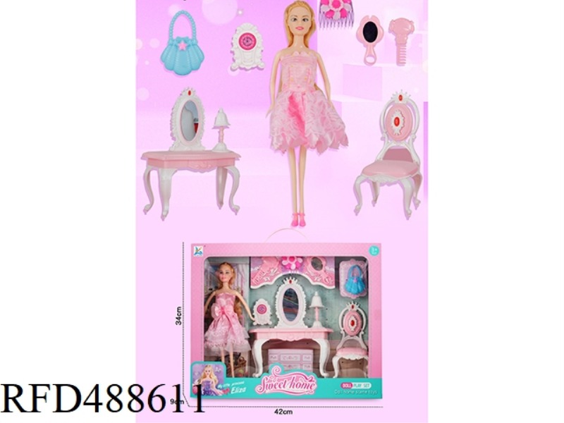 THE DRESSER COMES WITH AN 11.5-INCH BARBIE