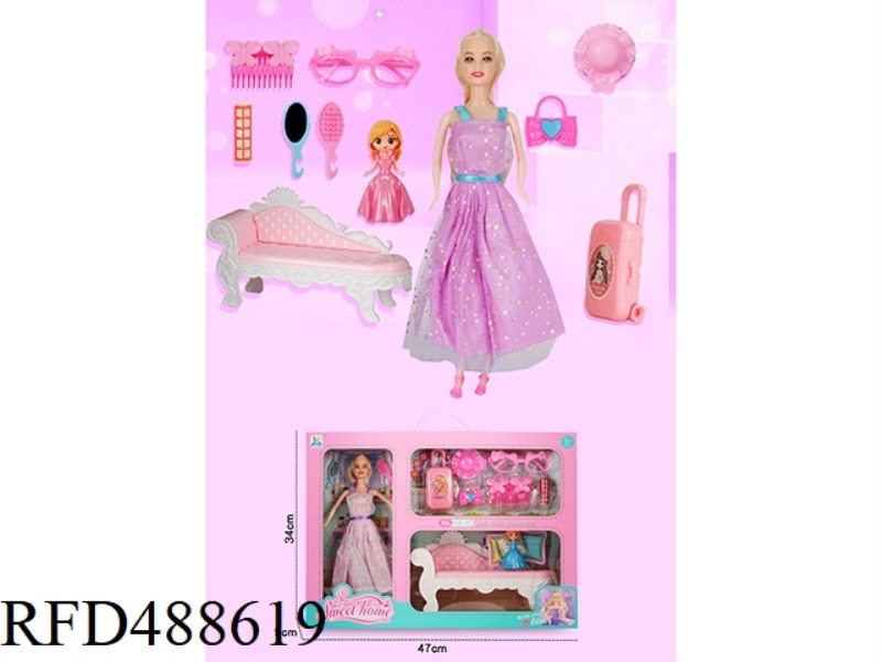 IMPERIAL CONCUBINE CHAIR WITH 11.5 INCH SOLID BODY BARBIE