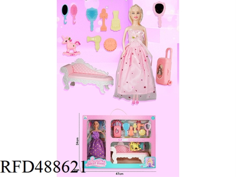 IMPERIAL CONCUBINE CHAIR WITH 11.5 INCH SOLID BODY BARBIE
