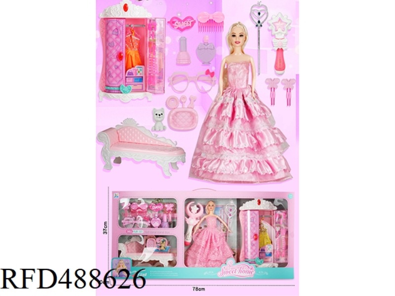 WARDROBE CHAIR WITH 11.5-INCH REAL BODY BARBIE