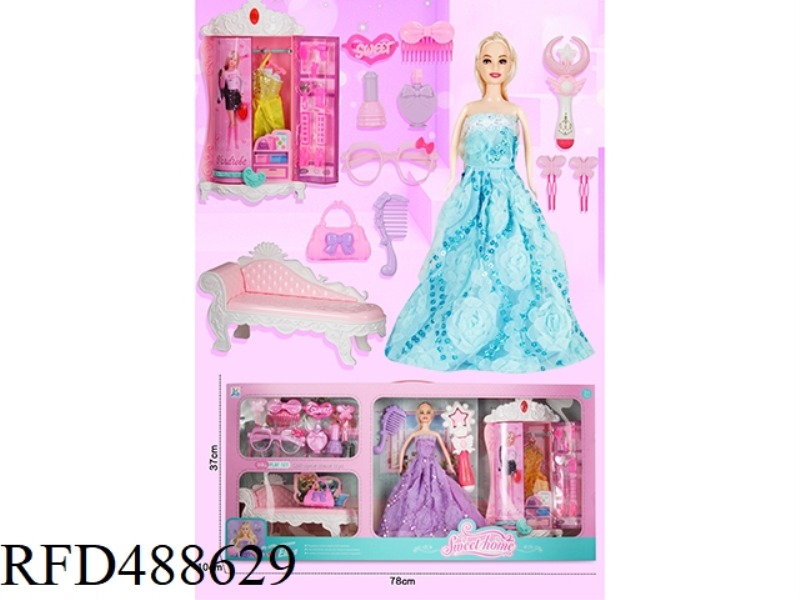 WARDROBE CHAIR WITH 11.5-INCH REAL BODY BARBIE