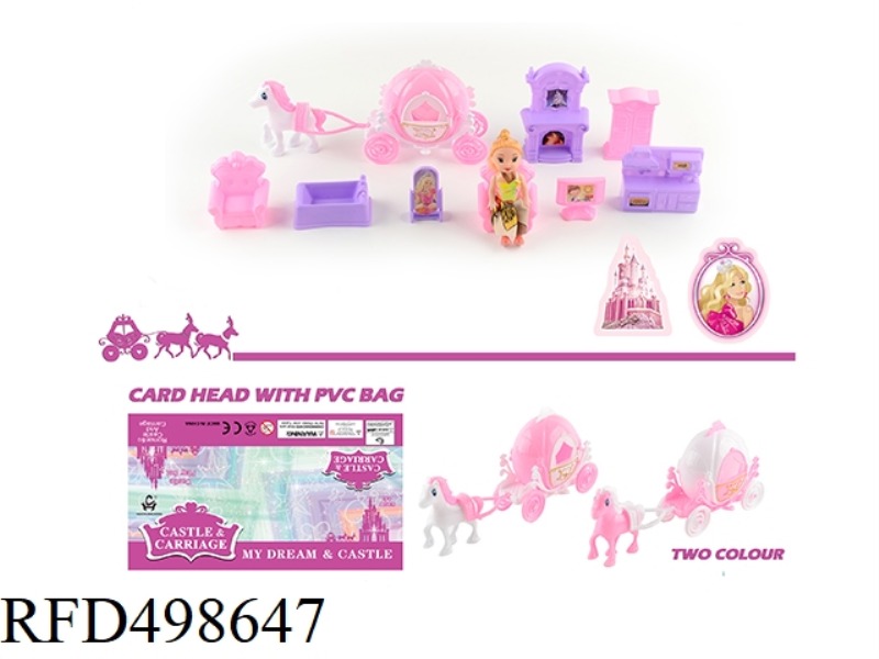 PINK PUMPKIN WAGON BARBIE SET