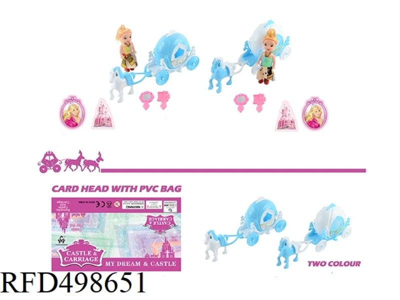 BLUE PUMPKIN CARRIAGE WITH PYRENE