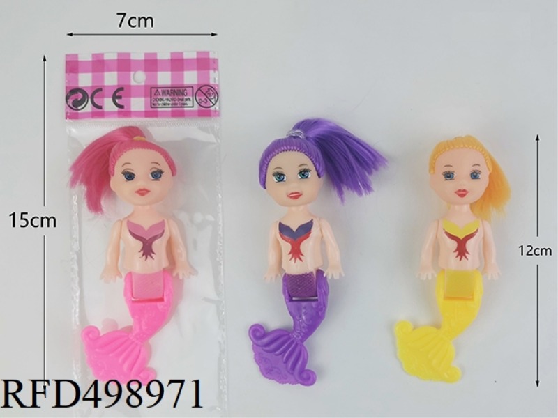 THREE INCH FULL-BODY BENT TAIL MERMAID IN A SINGLE BAG