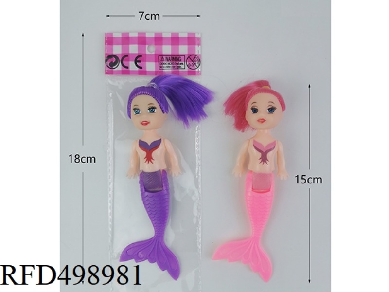 THREE INCH FULL-BODY STRAIGHT TAIL MERMAID IN A SINGLE BAG