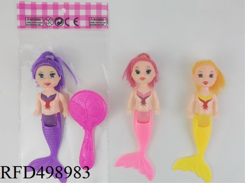 THREE INCH FULL-BODY STRAIGHT TAIL MERMAID ENLARGED COMB