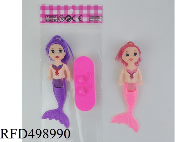 THREE INCH FULL-SIZE STRAIGHT TAIL MERMAID AND SCOOTER