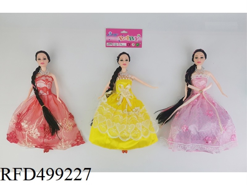 11-INCH FULL-BODY ACTIVE HAND BRAIDED SKIRT BARBIE DOLL IN A VARIETY OF MULTI-COLOR MIX