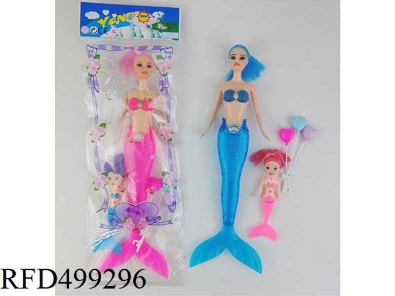 11-INCH FULL-BODY LIGHT MERMAID PLUS 3-INCH FULL-BODY LITTLE MERMAID PLUS BALLOON STRING MULTI-COLOR