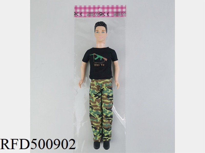 ELEVEN INCH BODY SIZE LIVE HAND MAN BARBIE MILITARY MAN BARBIE