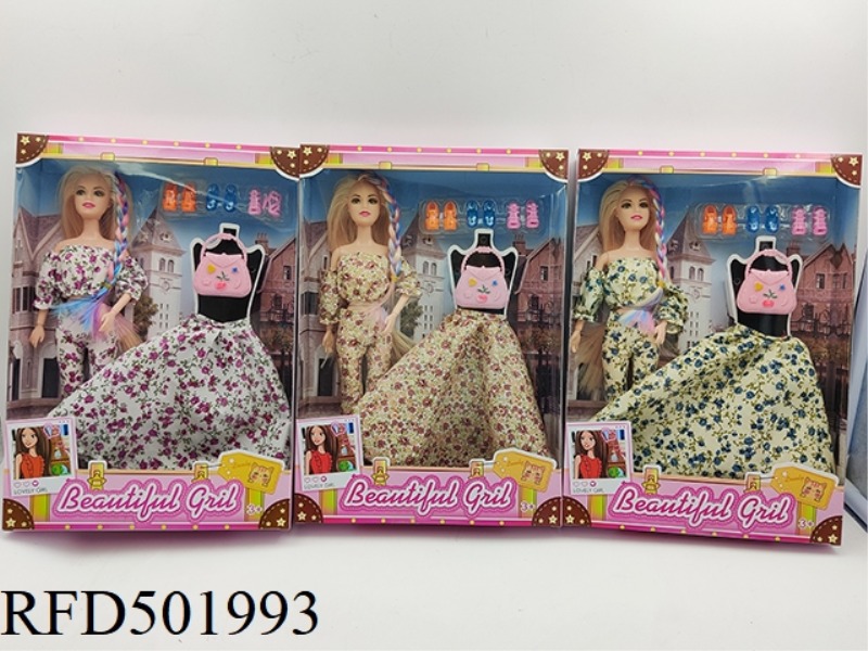 11-INCH BODY CHANGE BARBIE + SHOES + BAG THREE MIXED