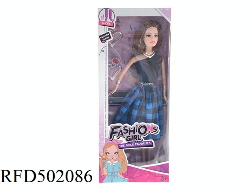 11-INCH DRESS BARBIE DOLL WITH EARRINGS. 6 JOINT