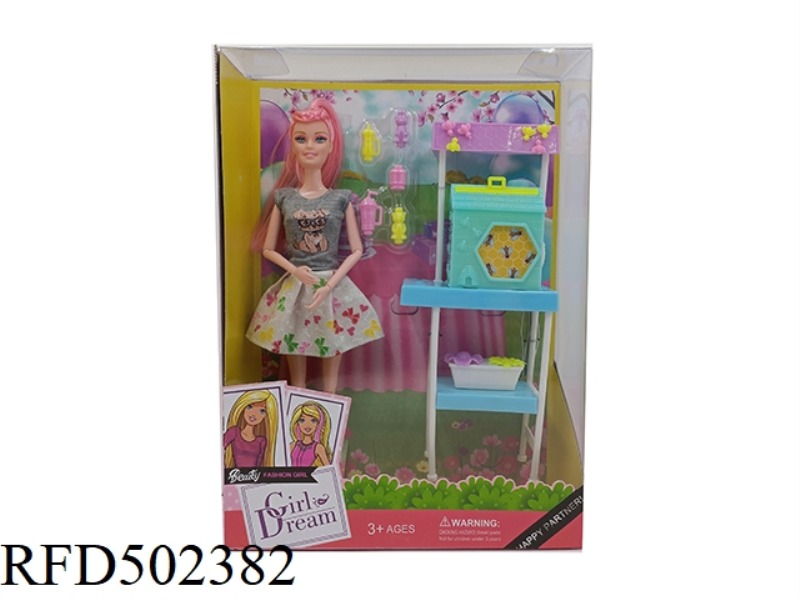 AN 11-INCH BODY DOLL WITH JOINTED HANDS AND FEET