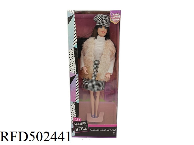 AN 11-INCH BODY DOLL WITH JOINTED HANDS AND FEET