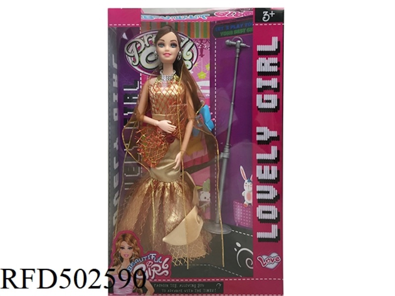11 INCHES SOLID BODY, TWELVE JOINTS, HANDS AND LEGS, BARBIE HEAD, MULTI-COLOR MIXED CLOTHES