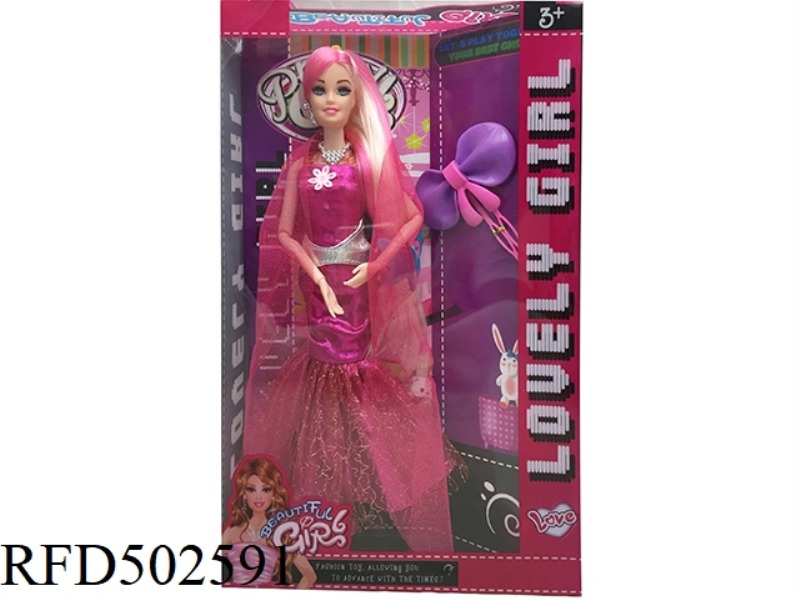 11 INCHES SOLID BODY, TWELVE JOINTS, HANDS AND LEGS, BARBIE HEAD, MULTI-COLOR MIXED CLOTHES