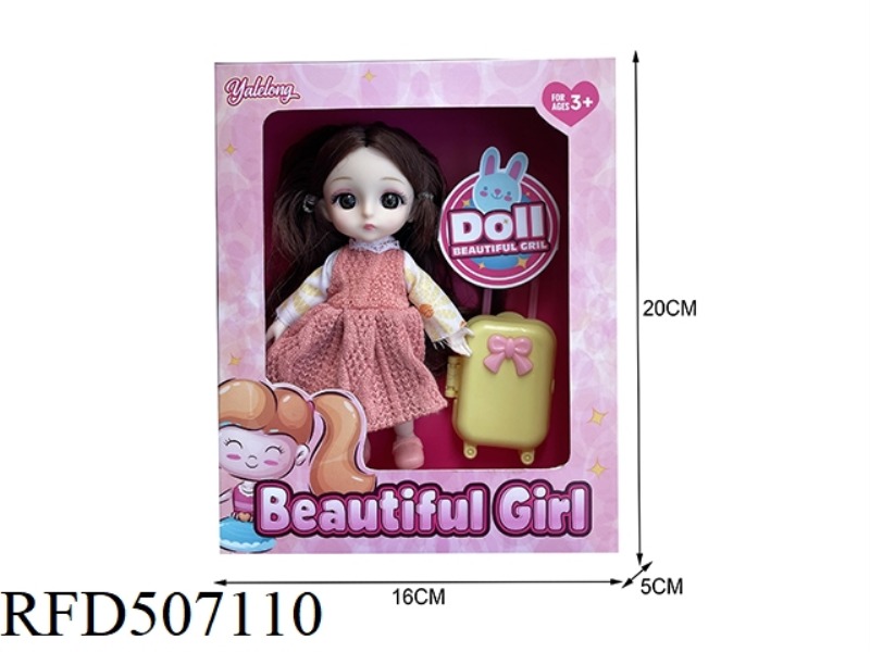 12-JOINT 6-INCH BEAUTIFUL 3D EYE DOLL WITH ACCESSORIES (FULL-BODY)