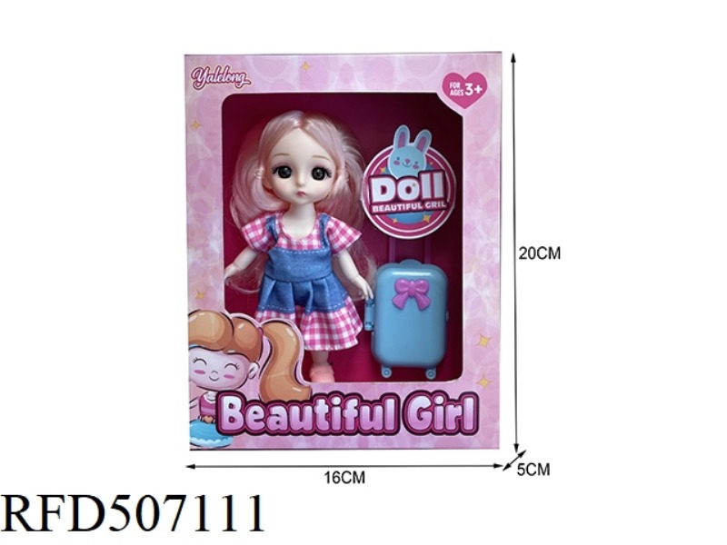 12-JOINT 6-INCH BEAUTIFUL 3D EYE DOLL WITH ACCESSORIES (FULL-BODY)