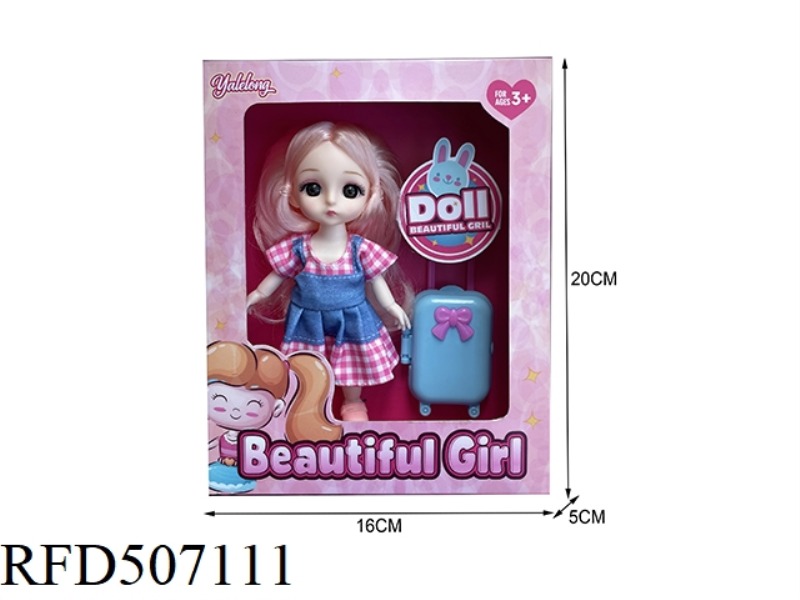 12-JOINT 6-INCH BEAUTIFUL 3D EYE DOLL WITH ACCESSORIES (FULL-BODY)