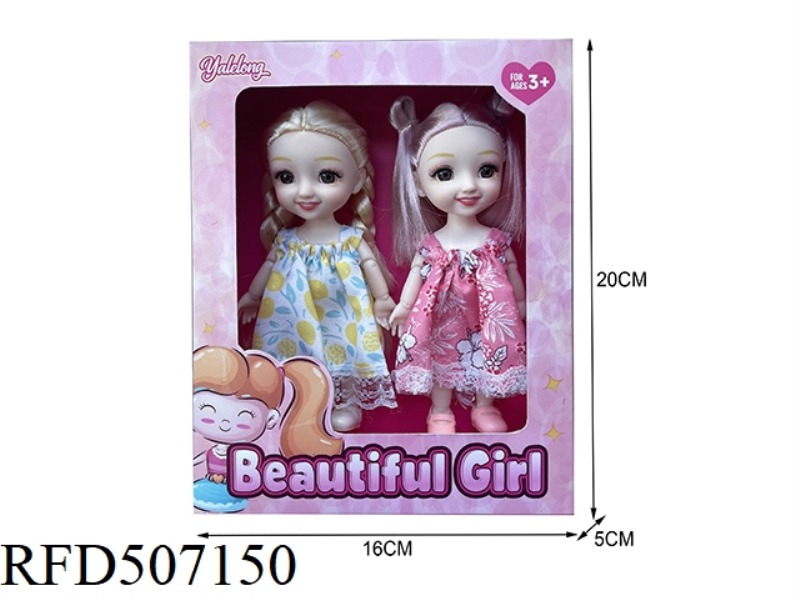 12 JOINTS 6 INCHES BEAUTIFUL 3D EYES SMILEY FACE BIG DOLL (BODY)