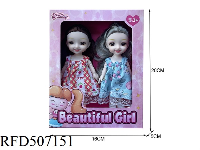 12 JOINTS 6 INCHES BEAUTIFUL 3D EYES SMILEY FACE BIG DOLL (BODY)