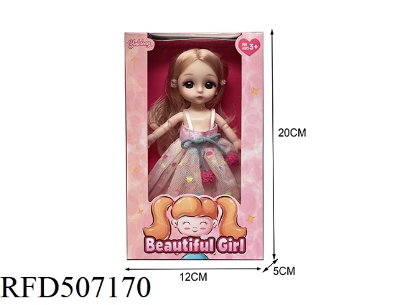 12 JOINTS 6 INCHES BEAUTIFUL 3D EYES BIG DOLL (REAL BODY)