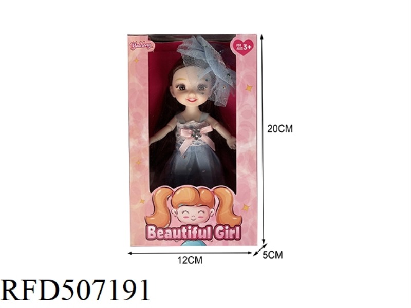 12 JOINTS 6 INCHES BEAUTIFUL 3D EYES SMILEY FACE BIG DOLL (BODY)