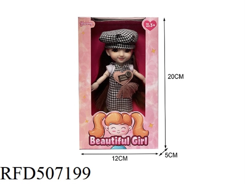 12 JOINTS 6 INCHES BEAUTIFUL 3D EYES SMILEY FACE BIG DOLL (BODY)