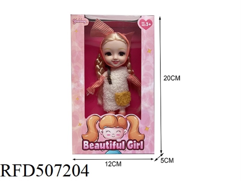 12 JOINTS 6 INCHES BEAUTIFUL 3D EYES SMILEY FACE BIG DOLL (BODY)