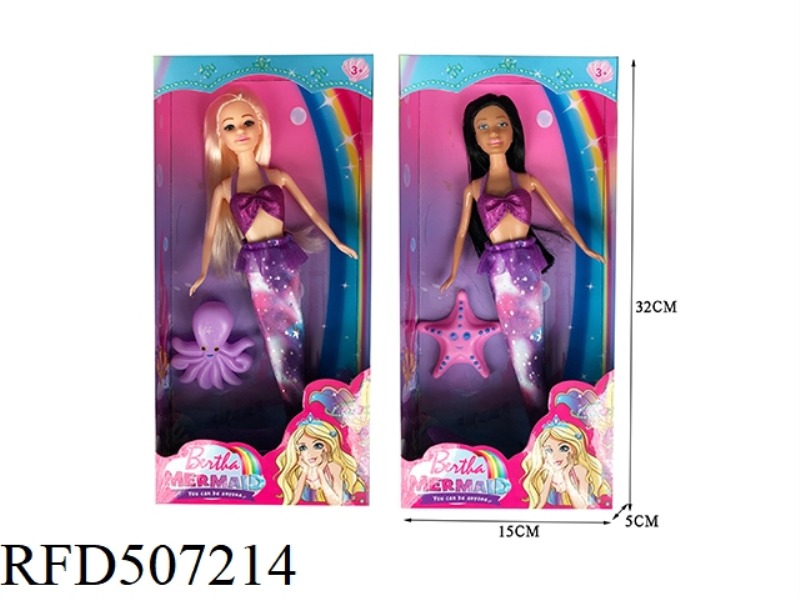 BARBIE WAS AN 11-INCH FASHION MERMAID AND WAS A FULL-SIZE GIRL