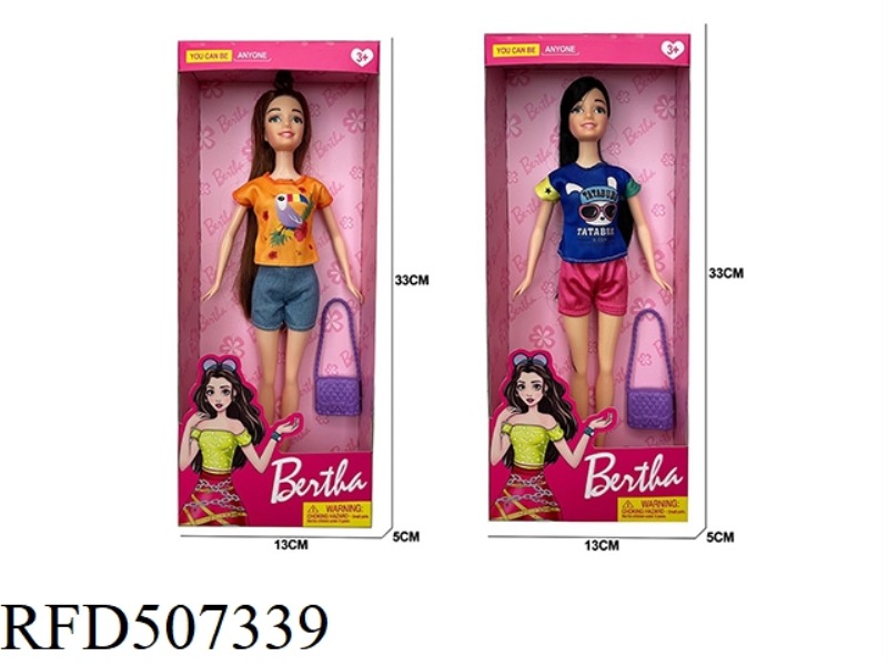 THIS WAS AN 11-INCH FASHION AND BLACK BARBIE (FULL SIZE) AND A 4-SIZE COMPOSITE DRESS