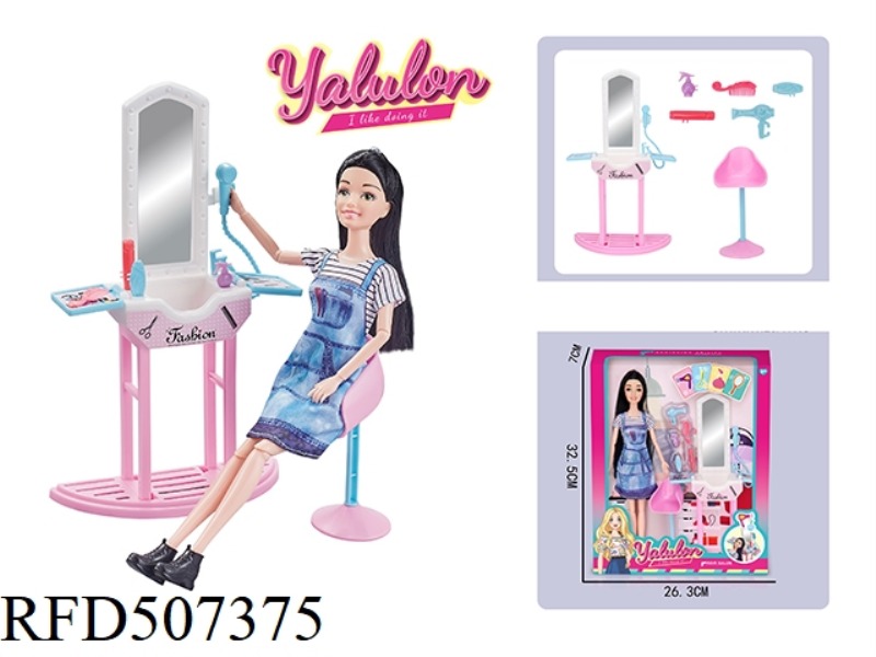 11.5-INCH HAIRDRESSER DOLL SET