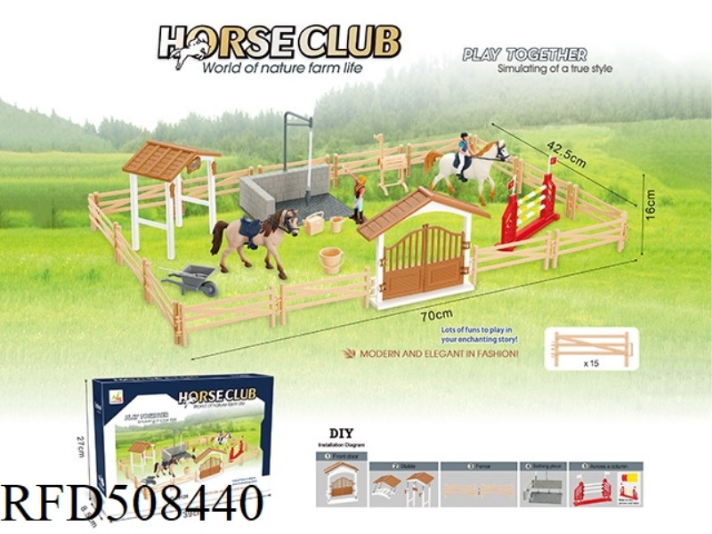 EQUESTRIAN HORSE WASHING SCENE