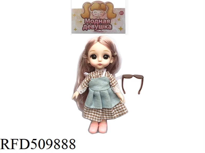 A LITTLE GIRL IN A CUTE, 6-INCH, JOINTED DRESS