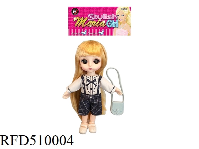 LOINCLOTHS WITH 6-INCH BALLS, 13-JOINT, 3-D TRUE EYES AND BLUE CHECKED LOINCLOTHS FOR LITTLE GIRLS W