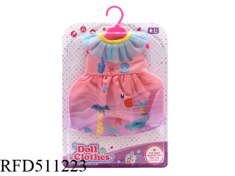 DOLL CLOTHES * PINK PURPLE GRADIENT CRAB DRESS