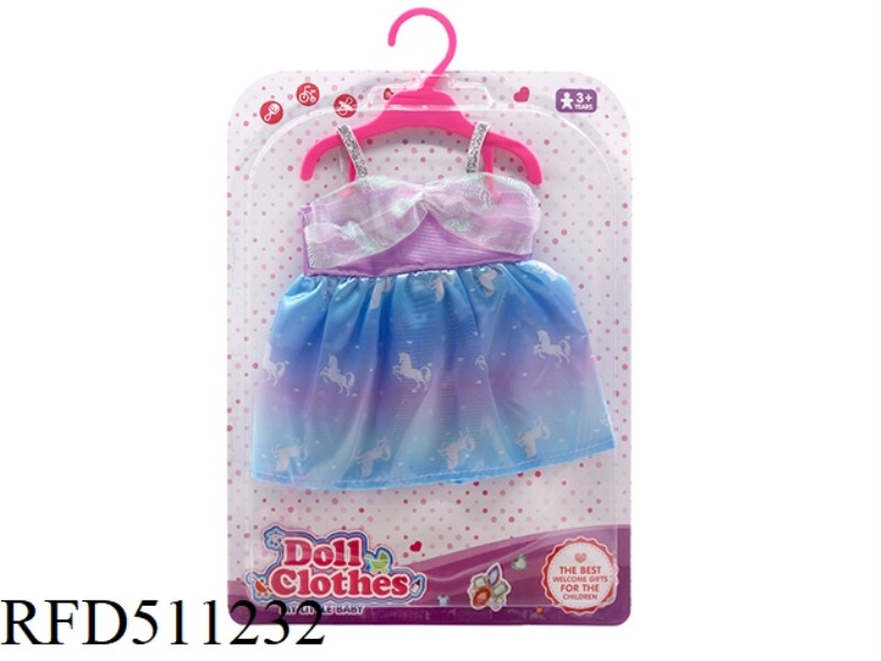DOLL CLOTHES * ICE FANCY UNICORN SHOULDER DRESS