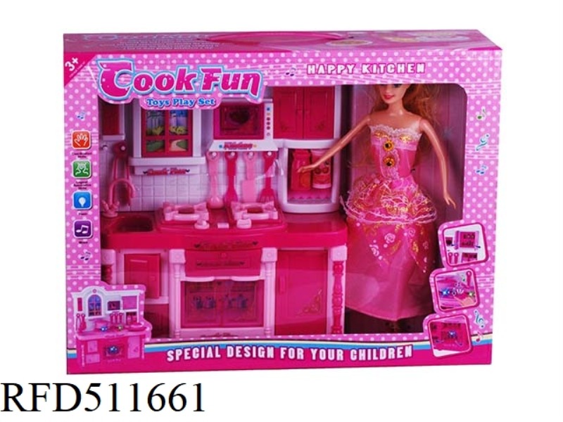 KITCHEN SERIES + BARBIE ELECTRIC LIGHT MUSIC (THREE LIGHTS)