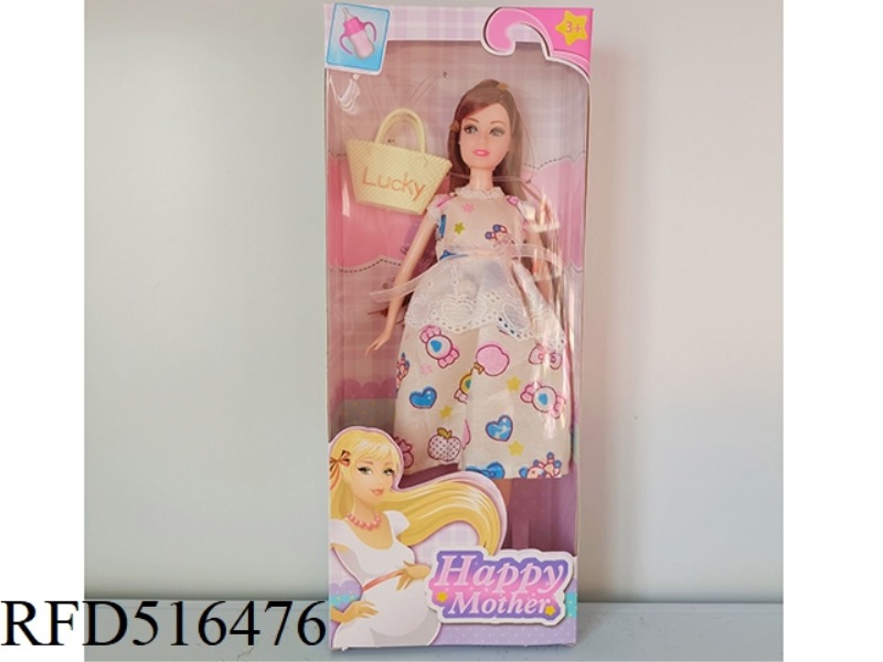 ELEVEN INCH PREGNANT MOTHER BARBIE DOLL