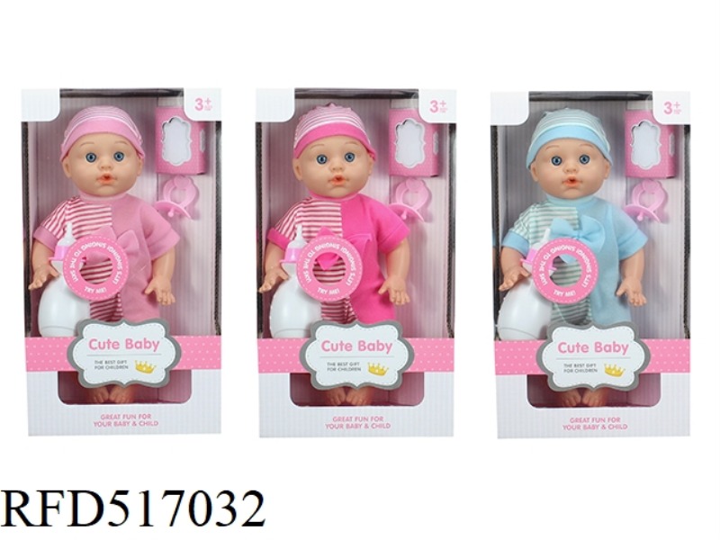 THREE MIXED 13-INCH DOLLS