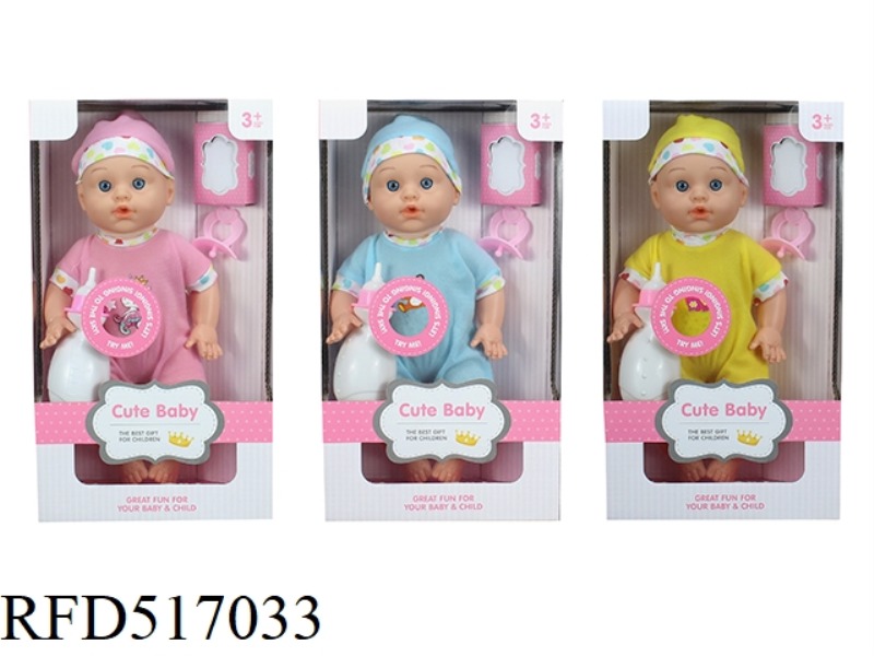 THREE MIXED 13-INCH DOLLS