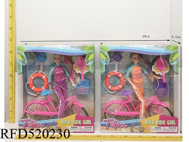 BICYCLE WITH SWIMMING RING