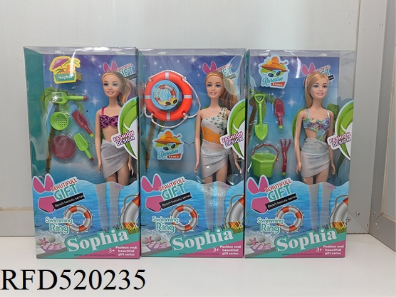 SWIMSUIT WITH BEACH ACCESSORIES