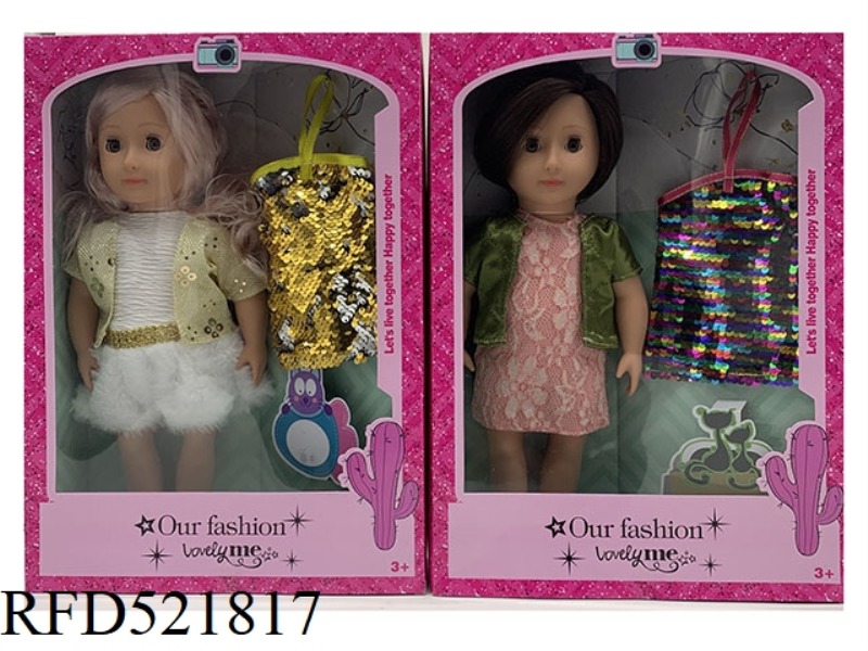 14 INCH WHOLE BODY GLUE AMERICAN GIRL COSTUME DOLL TWO MIXED