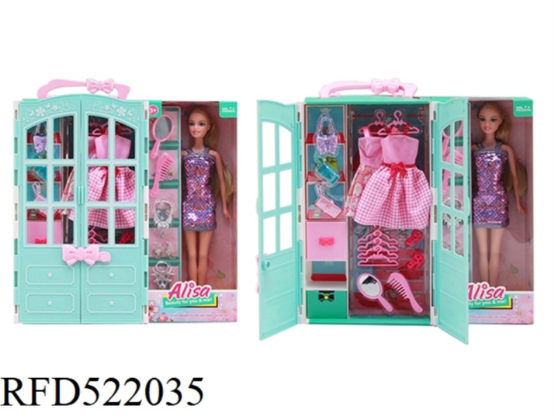 FASHION BARBIE WARDROBE WITH 11.5 