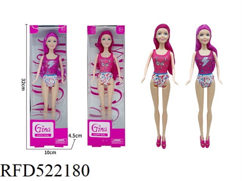 11.5 INCH FASHIONABLE SWIMSUIT GIRL 2-COLOR MIXED SUIT