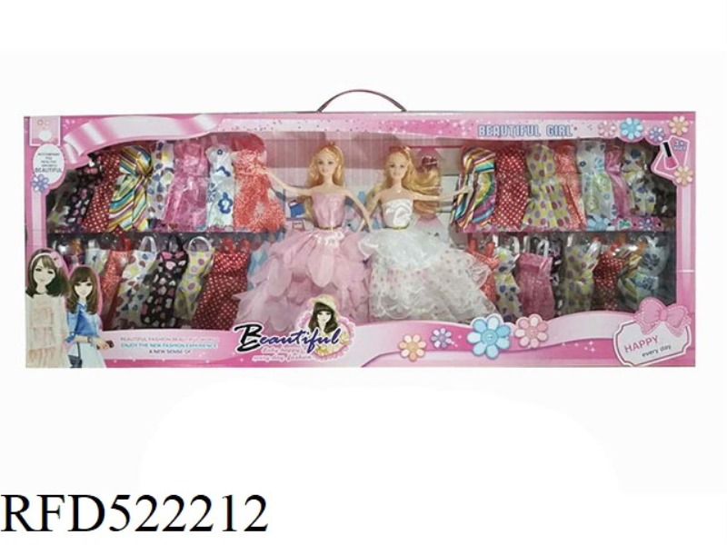 REAL BARBIE SET DOUBLE + 32 PIECES